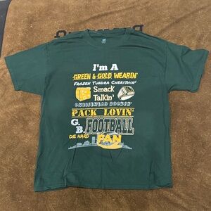 Hanes Green Football Fan Shirt